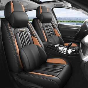 Fundas de Asiento de Coche de Cuero Premium, Juego Completo para Mujeres y Niñas, Compatibles con Airbag, Fundas de Asiento Universales para la Mayoría de los Coches y Furgonetas - Product Image 1