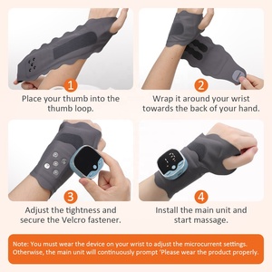 Masseur pour les mains contre l'arthrite et le syndrome du canal carpien, 5 modes et 9 intensités, avec base magnétique amovible, cadeau pour femmes et hommes - Product Image 4