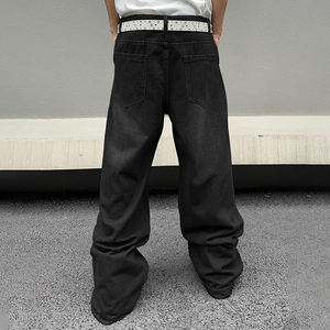กางเกงยีนส์ฮิปฮอปกระบอก Y2k ของผู้ชาย, กางเกงยีนส์ขาบานกางเกงทรงหลวมลำลองแนวสตรีทแวร์ - Product Image 5