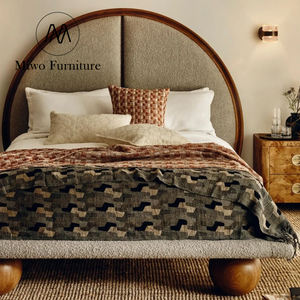 <span class=keywords><strong>Letto</strong></span> <span class=keywords><strong>Matrimoniale</strong></span> Moderno di Design in <span class=keywords><strong>Legno</strong></span> Massello Imbottito in Stile Francese per Camera da <span class=keywords><strong>Letto</strong></span> Villa e B&B con Testiera Rotonda in <span class=keywords><strong>Legno</strong></span> King Size per Hotel - Product Image 3