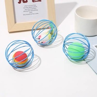 Jouets pour chats en gros : cages en fil métallique colorées avec plumes, résistantes aux morsures, avec clochette et en peluche pour l'auto-entretenement des chats