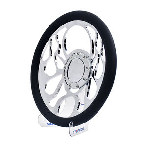 Volante de Coche Clásico Retro de Cuero de 350 mm con Nueve Orificios, Volante de Alta Calidad con Diseño de Llama, Fabricado en Aluminio CNC - Product Image 2