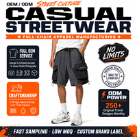 Shorts cargo en nylon pour hommes, shorts tactiques multi-poches à blocs de couleur avec ceinture en sangle, shorts utilitaires d'extérieur avec logo personnalisé ODM OEM