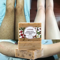 Savon éclaircissant naturel à l'acide kojique avec lait de chèvre et citron, éliminateur intensif des taches brunes et de l'acné, savon beauté éclatant pour une peau radieuse