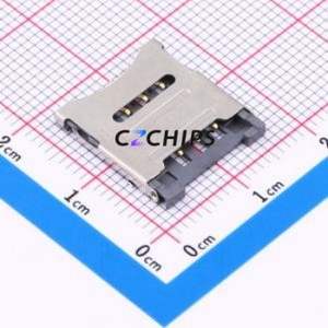 BX-SIM-1.8HJ SIM Card Connector SMD Connector Flip Cover Type Micro SIM Card Card Holder 1.8mm - Product Image 1