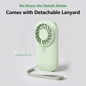 <b>Mini</b> Wearable Handheld <b>Fan</b> with 5 Blades <b>USB</b> Rechargeable Strong Wind for Summer Commute Car & Outdoor Use - Product Image 2