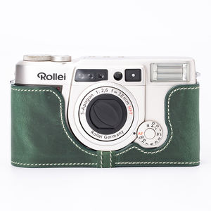 בעבודת יד רטרו אמיתי עור מצלמה תיק מגן להתאמה אישית עבור <span class=keywords><strong>rollei</strong></span> afm35 ציוד צילום חצי כיסוי צילום - Product Image 4