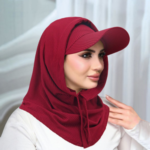 Thiết kế mới hoạt động cap Hijabs dài Jersey khăn với Mũ bóng chày thể thao hijab hat Turban - Product Image 3