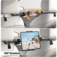 Support de tablette pour appuie-tête de voiture de haute qualité, stable, rétractable, avec bras long, pour divertissement en voyage sur la banquette arrière, support de tablette pour voiture