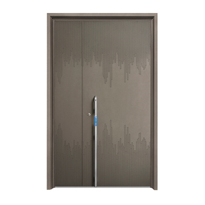 Sunhohi hiện đại bên ngoài an ninh biệt thự kim loại nhập cửa nhôm bọc thép chính thiết kế cổng trong cửa duy nhất cho nhà - Product Image 6