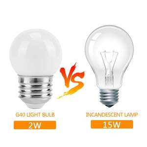 4パックの暖かい電球、G40 2ワット2700K暖かい15ワットの電球同等のE26ベース就寝時の健康的な睡眠と赤ちゃんの保育園 - Product Image 4