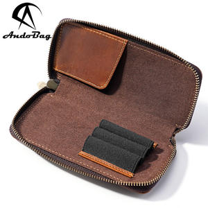 กระเป๋าใส่ปากกาหนังแท้ AndoBag รุ่น Crazy Horse กล่องใส่เครื่องเขียนแบบซิป กระเป๋าเก็บของความจุเยอะ ใส่ใบเสร็จ บัตร กระเป๋าสตางค์ใบยาว รุ่น 7097 - Product Image 5