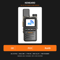 KENEARD KE-998 4G LTE POC Talkie-walkie numérique CAT.1 Double SIM Appel de groupe 3000mAh 150H en veille Écran 1,77 pouces Alliage de zinc