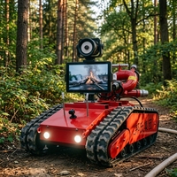 Robots de lutte contre les incendies, usine du Shandong, équipement de surveillance incendie sur chenilles, protection incendie, matériau Q235, personnalisable, facile à installer