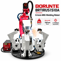 Robot de soudage automatique BORUNTE BRTIRUS1510A, portée de 1587 mm, poste de travail de soudage robotisé pour l'automatisation des usines
