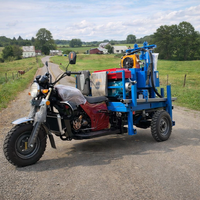 Foreuse de puits d'eau pour tricycle moto, directement d'usine, avec boîte de vitesses améliorée et système hydraulique diesel