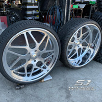 Jantes SJ personnalisées en 2 pièces, 20, 22, 23, 24, 26, 28, 30 pouces, forgées, finition or poli, jantes à fond profond, finition chrome poli, jantes brossées pour Impala SS