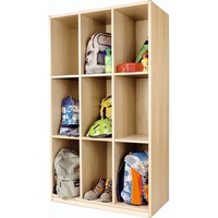 Armoire mobile en bois, casier à chaussures, meuble Montessori pour garderie, maternelle, école préscolaire, salles de classe, avec roulettes verrouillables