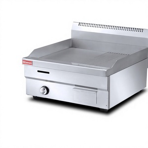 Plancha de <span class=keywords><strong>Gas</strong></span> Comercial de 10.7KW, Plancha de <span class=keywords><strong>Gas</strong></span> Natural LPG, Parrilla Plana de 530mm para Mostrador, para Restaurante, Hamburguesas, Panqueques, Desayunos - Product Image 1