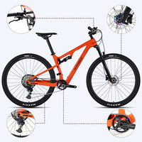 Bicicleta de Montaña de Fibra de Carbono de Fábrica 27.5 29 Pulgadas con Suspensión Completa y Freno de Disco Hidráulico para Adultos