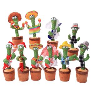 EN STOCK populaire batterie bébé interactif parlant danse cactus jouet électronique jouets en peluche - Product Image 1