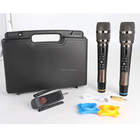 Ensemble de microphones sans fil professionnels à double canal MIC-W20, multifonctionnel, longue durée de vie de la batterie, pour karaoké à domicile, spectacles sur scène