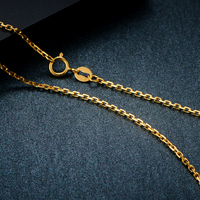 Longueur personnalisable AU750 collier italien croix en or blanc/rose/or 18 carats pour femmes