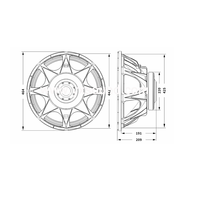 YX18X600 Haut-parleur de graves 18 pouces 1000W pour scène, équipement audio professionnel, bobine vocale 4 pouces, amplificateur OEM d'usine