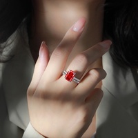 Cincin Pertunangan Batu Permata Wanita Perak Sterling 925 Berkualitas Tinggi Perhiasan Pesta Pernikahan Harga Grosir Langsung dari Pabrik
