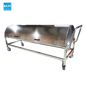Mesa de disección elevadora con cubierta negra, camilla móvil para transporte de cadáveres para uso hospitalario - Product Image 6