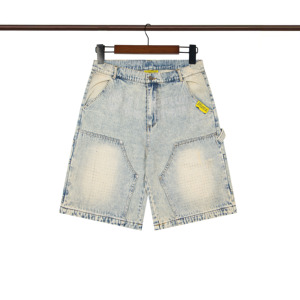 Pantalones Cortos de Mezclilla Lavada con Diamantes de Alta Calidad, Estilo Hip Hop, Marca de Moda, para Hombre - Product Image 2
