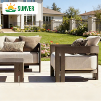 Luxuriöses Modernes Langlebiges Aluminium-Gartensofa-Set für Villa Outdoor-Terrassenmöbel mit Witterungsbeständigen Eigenschaften