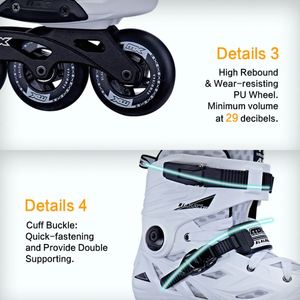 Professionale with Black Hardboots bambini adulti Pu ruote lampeggianti <span class=keywords><strong>pattini</strong></span> <span class=keywords><strong>a</strong></span> <span class=keywords><strong>rotelle</strong></span> in linea - Product Image 3