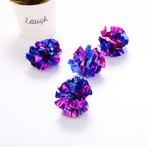 Colorful Ring <b>Paper</b> & Metal Cat Toy Custom Logo Interactive <b>Crinkle</b> Ball Kittens 5cm Size Cat Toy - Product Image 4