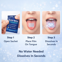 Film buccal à dissolution rapide personnalisé OEM/ODM pour un sommeil réparateur, bandes à dissolution orale, emballage de films pour un sommeil réparateur pour adultes