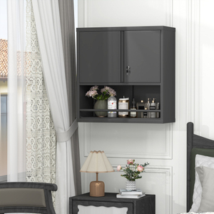 Ready Stock in USA Free Shipping Metal Adjustable 2 Doors Metal Storage Cabinet Kitchen Pantry Cabinet Support Dropshipping - Product Image 5