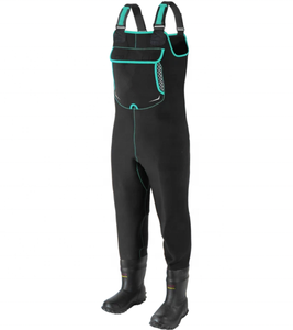 Femmes Reine de Taille Noir Néoprène Stockage Pied Échassiers - Product Image 1