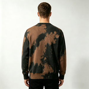 Sudadera de punto con efecto Space Dye para hombre, con logo personalizado, cuello redondo, estilo jersey, para invierno, estilo urbano. - Product Image 3