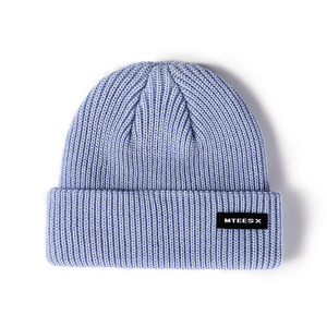 Gorro <span class=keywords><strong>de</strong></span> lana <span class=keywords><strong>de</strong></span> punto borroso con parche tejido <span class=keywords><strong>de</strong></span> cuero con logotipo personalizado, gorros holgados <span class=keywords><strong>de</strong></span> ganchillo, gorro <span class=keywords><strong>de</strong></span> Calavera, gorros <span class=keywords><strong>de</strong></span> invierno para bebé y hombre - Product Image 1