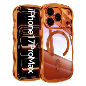 Funda Magnética Transparente de TPU de un Solo Molde con Marco Ondulado Electrochapado para iPhone 17 Pro 16 15 14 13 Max iPhone 17 Air - Product Image 3