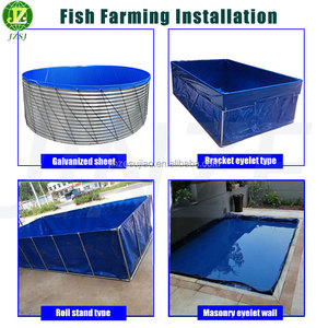 Bâche en tissu PVC semi-enduit écologique, résistante et à haute résistance à la traction, pour grand bassin à poissons rond portable - Product Image 4