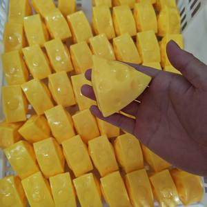 Handmade Cheese Ball Stress Toy 4.5Cm Tpr Squeezeable Fidget For Kids And Adults - Product Image 2