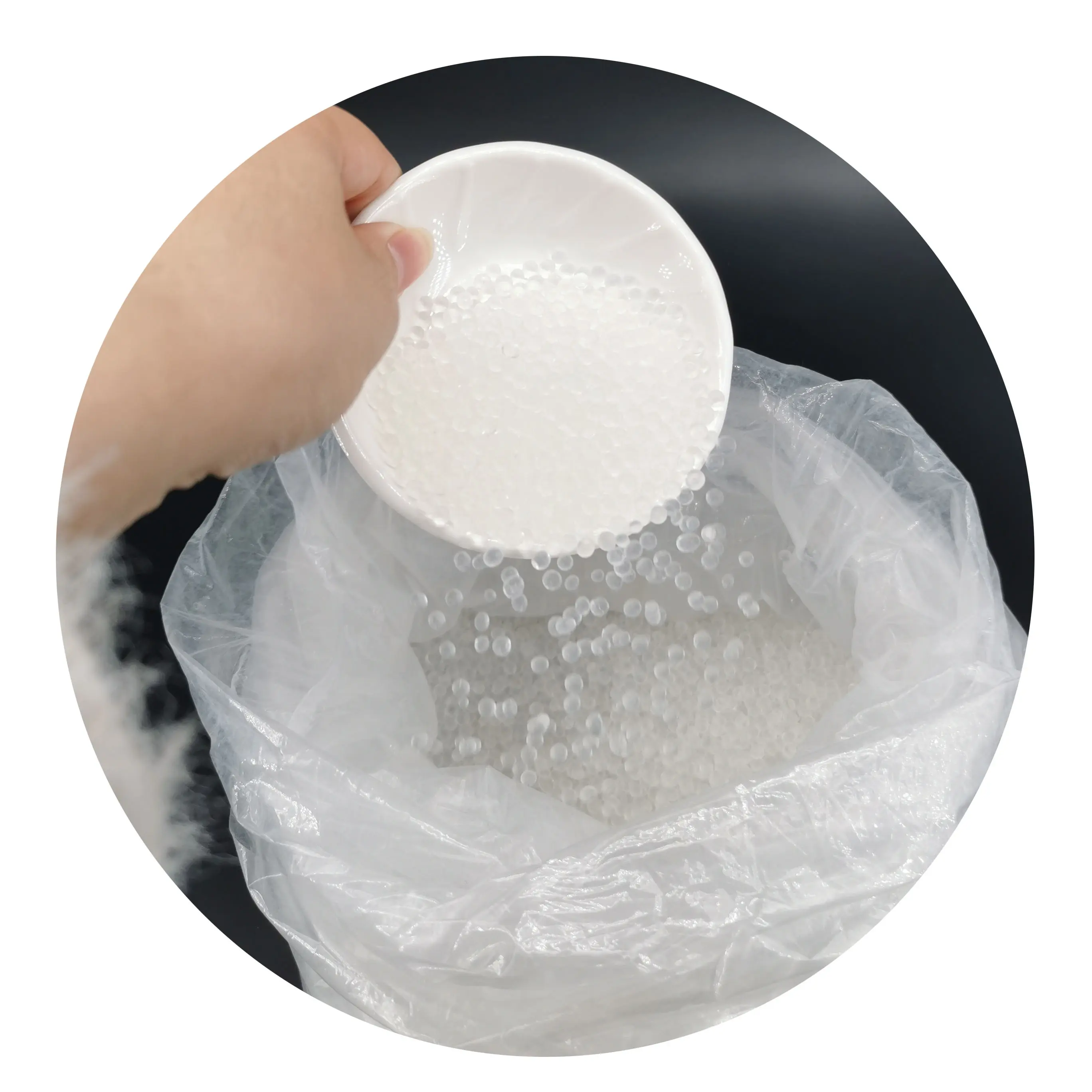 Fábrica atacado embalagem a granel 25 kg/bag branco sílica gel grânulos 1-3mm/2-4mm/3-5mm
