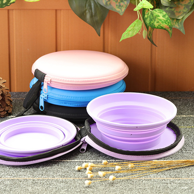 Самые продаваемые товары Amazon, складная силиконовая чаша, портативная кормушка для пищевых продуктов, кормушка для домашних животных bowlc