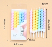 6 Stück Pastell Twisted Geburtstags torte Kerzen Party Curve Thread Geburtstag Spiral Kerzen für Geburtstags feier Dekoration