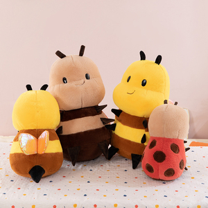 Peluche de Abejita de Dibujos Animados, Muñeco de Mariquita, Relleno de Algodón PP, Bordado, Regalo Adorable para Unisex - Product Image 6