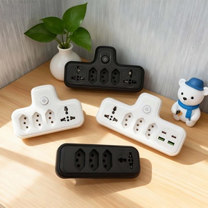 Multiprise universelle standard brésilienne - 3/4/5 <span class=keywords><strong>prises</strong></span> AC avec ports USB-A/Type-C, rallonge multi-<span class=keywords><strong>prises</strong></span> pour la maison et le bureau - Product Image 3