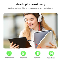 Adaptateur de câble audio USB C vers prise jack 3,5 mm EONLINE, câble pour écouteurs, prise jack 3,5 mm pour Huawei P20 Xiaomi Mi 10