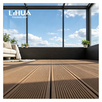 Planche de terrasse composite résistante aux intempéries de qualité supérieure, revêtement de sol WPC, installation facile, terrasse extérieure