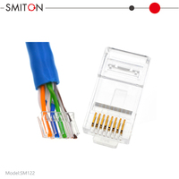 UTP RJ45 Cat6 8P8C Ethernet Connecteur à 8 broches Classe 6 RJ 45 Fiche modulaire avec guide